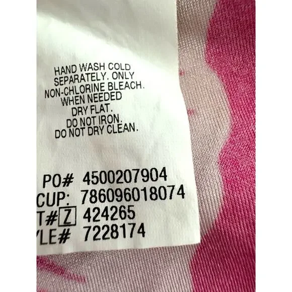 Speedo One Piece Swimsuit Size 12 Pink Tropical Print Racerback - Picture 9 of 12